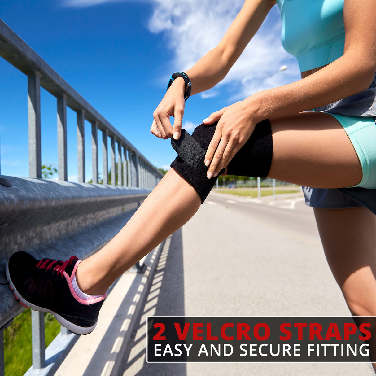 MAXSTRENGHT Neoprene Open Patella Knee Stabilising Strap Brace Support