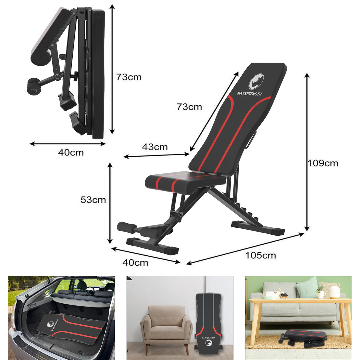 maxstrength fitness accessories, maxstrength adjustable bench, foldable weight bench uk,multi gym bench uk, buy gym equipment uk