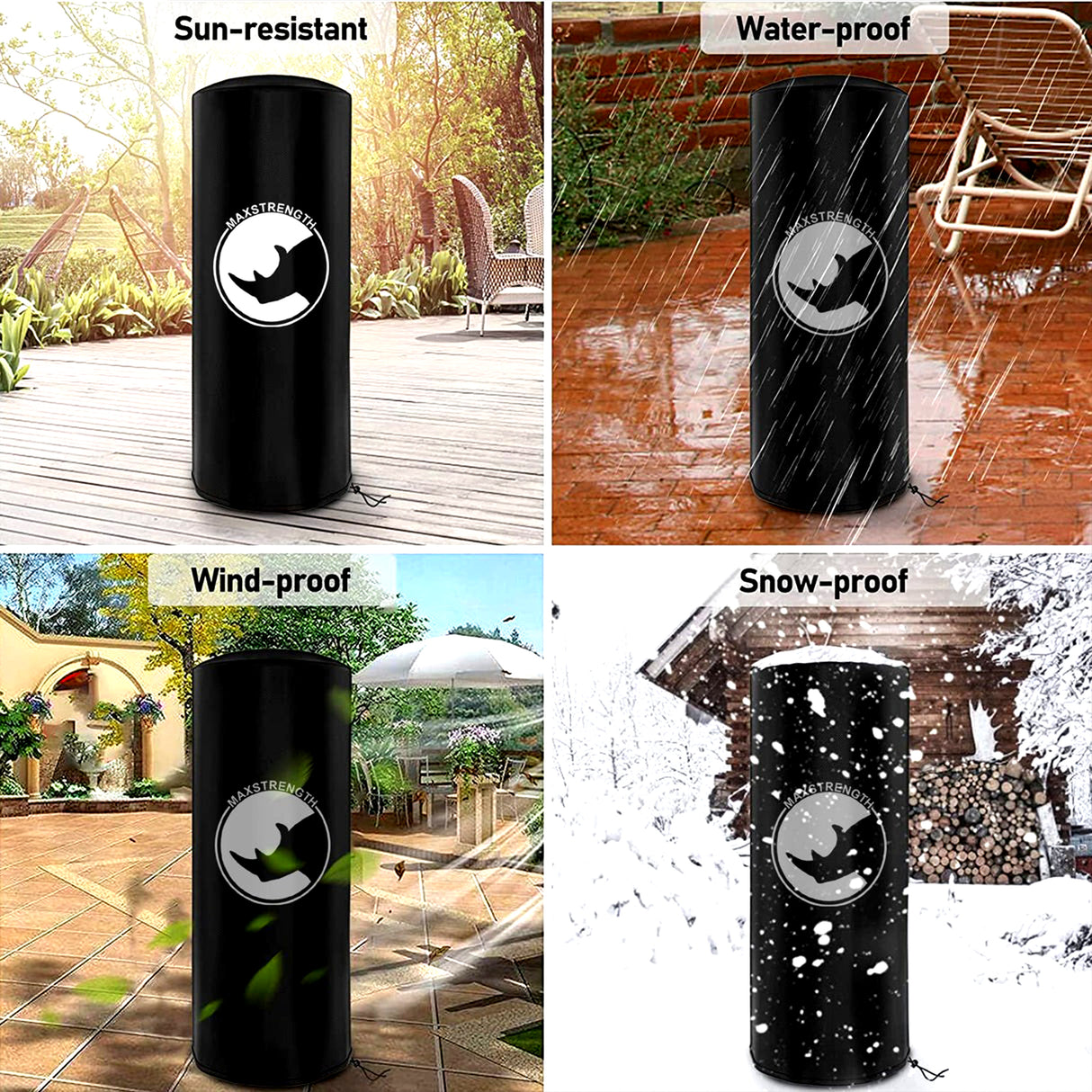 MAXSTRENGTH Waterproof Punch Bag Cover|Heavy-Duty Outdoor & Indoor Protection