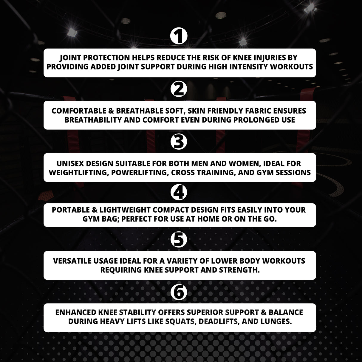 MAXSTRENGTH Power lifting knee wraps Gym 6ft Long