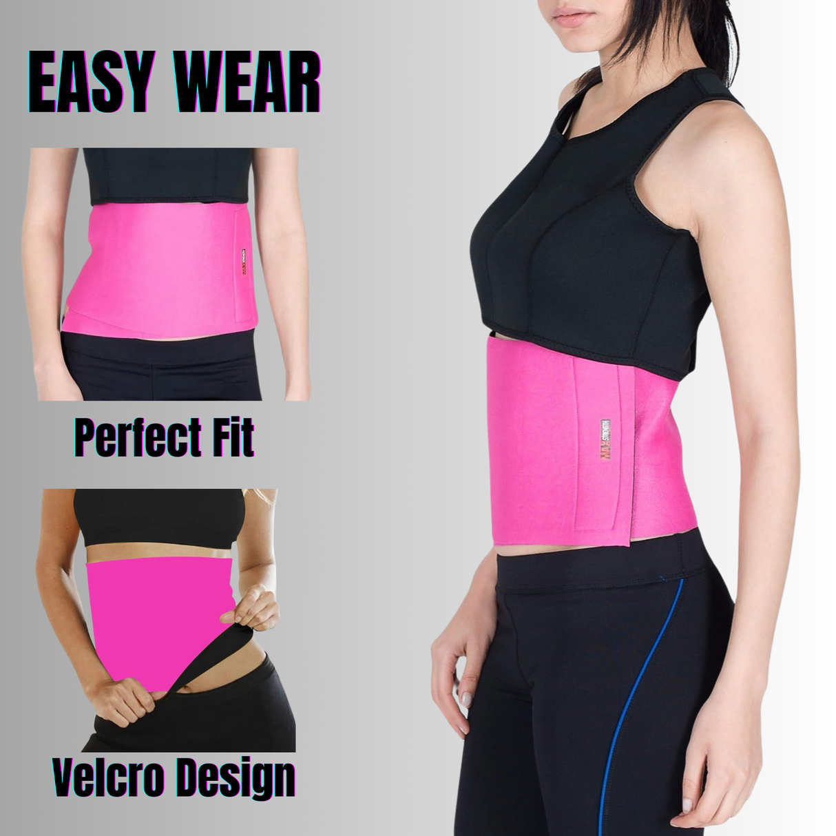 maxstrength fitness, maxstrength sauna belt, home gym equipment uk, fitness accessories uk, sports equipment ,pink sauna belt uk