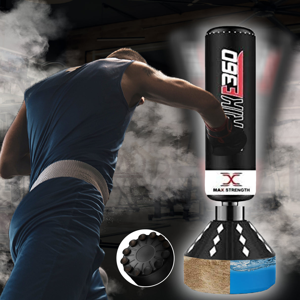 maxstrength boxing equipment,maxstrength fitness accessories,punch bag uk,freestanding punch bag uk, boxing training equipment uk