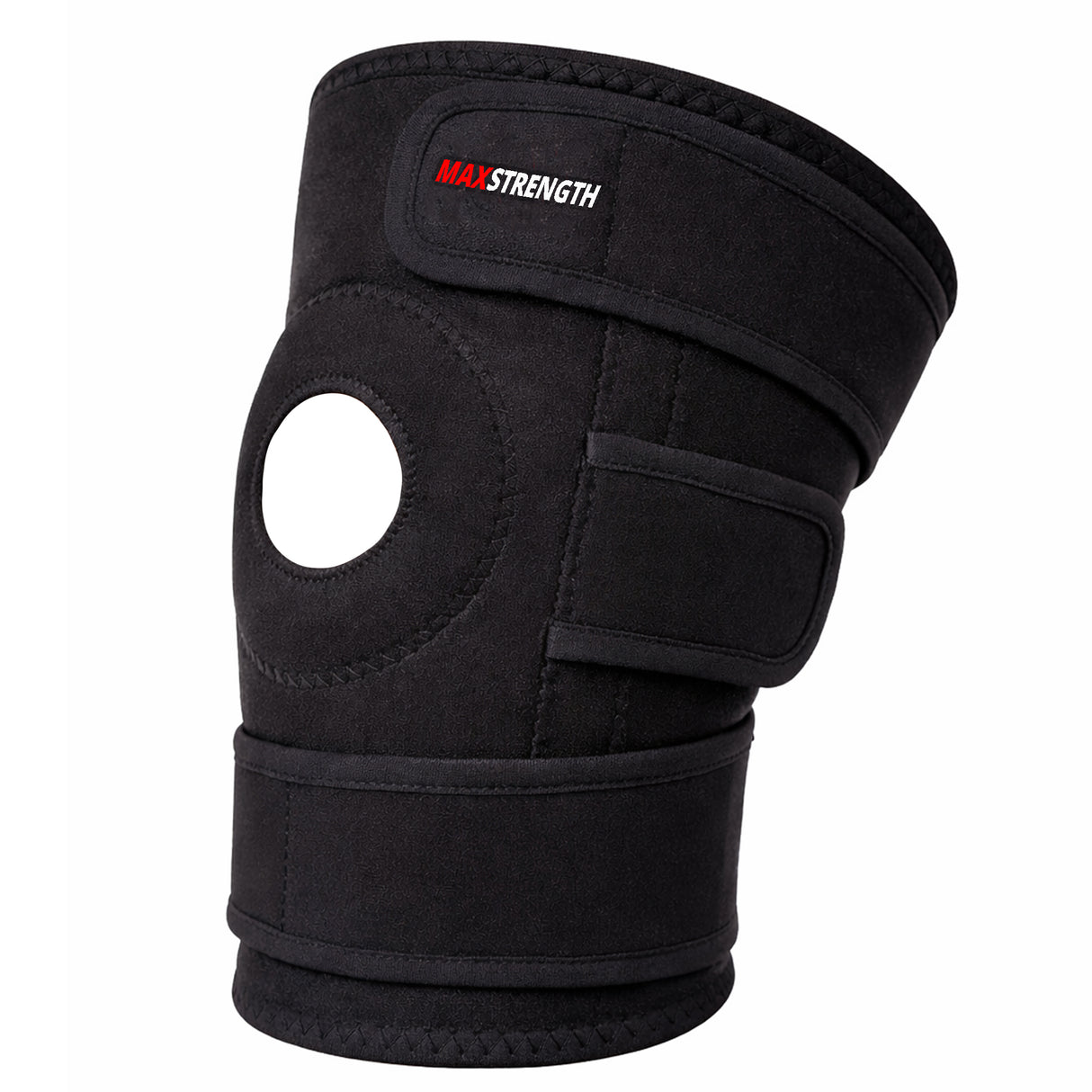 Knee Support with Open-Patella Design for Joint Pain, Sports, Injury Rehabilitation, Adjustable Knee Brace for Men Woman with 3 Straps, for Knee Circumference (33 to 50 cm) b509