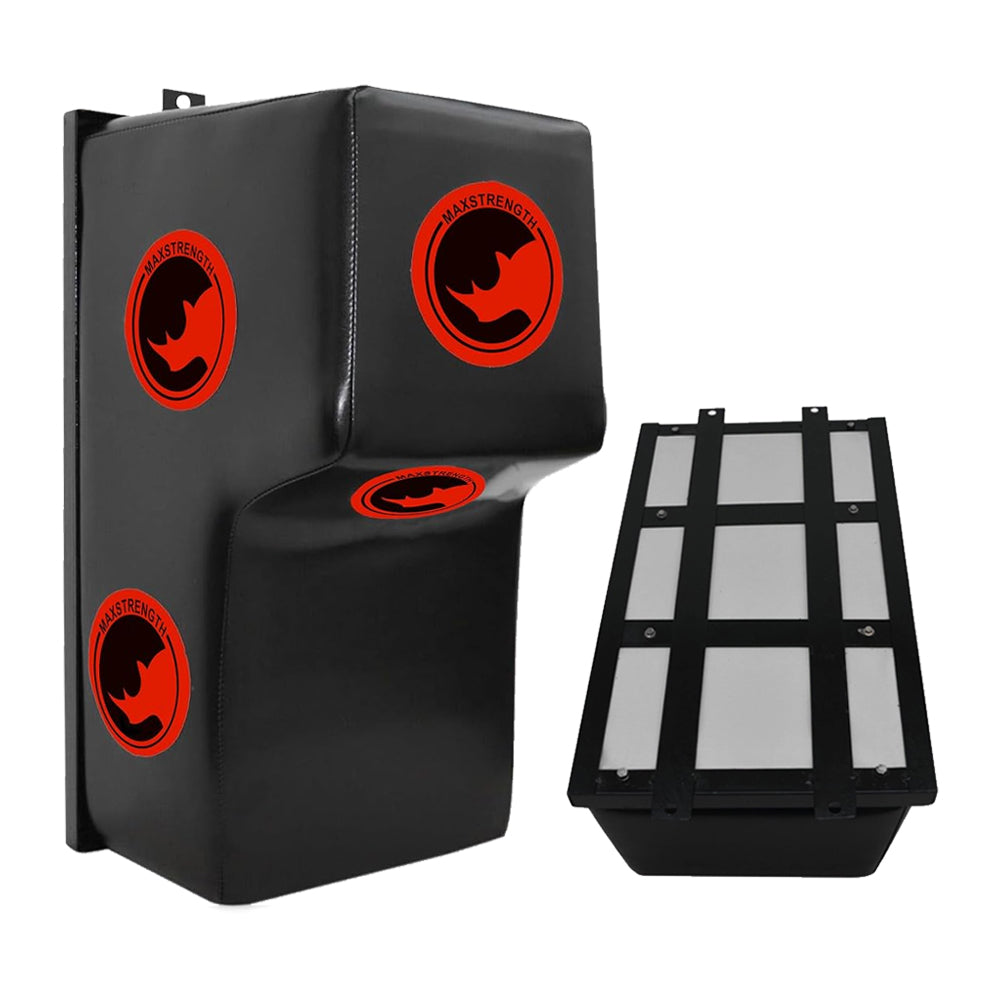 MAXSTRENGTH Wall-Mounted Boxing Punch Pad with Uppercut Seat