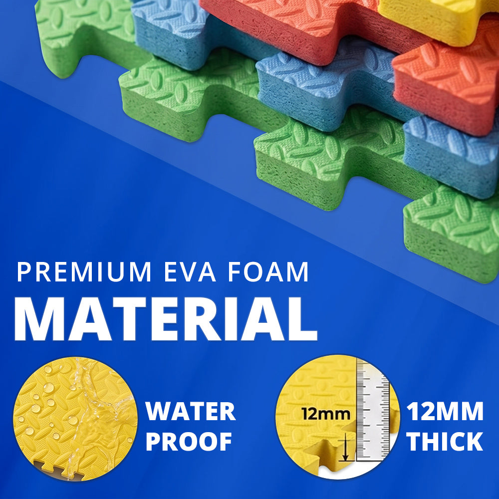 Interlocking Foam Play Mat for Kids | EVA Baby Floor Mat 12mm