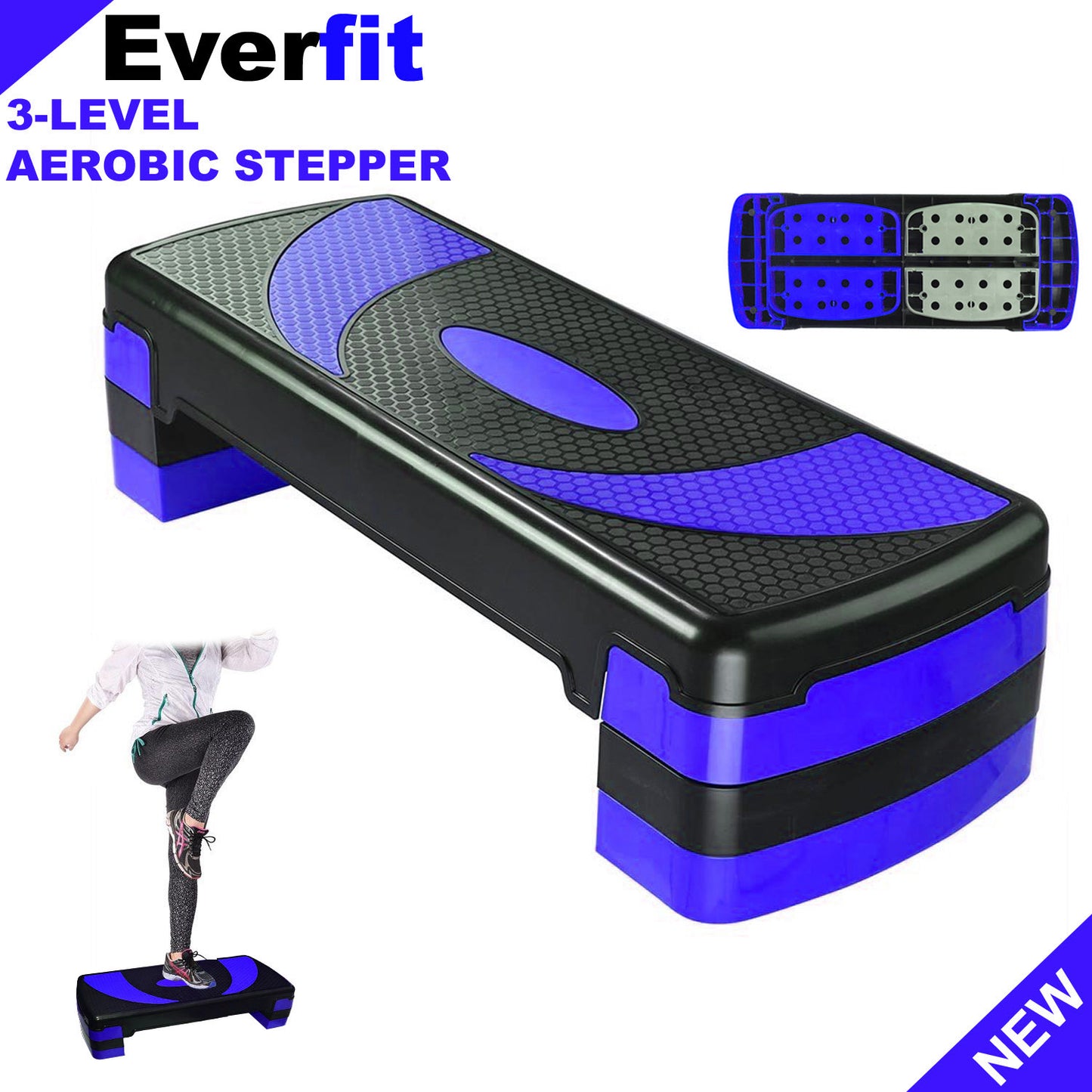 3 step Stepper-Blue