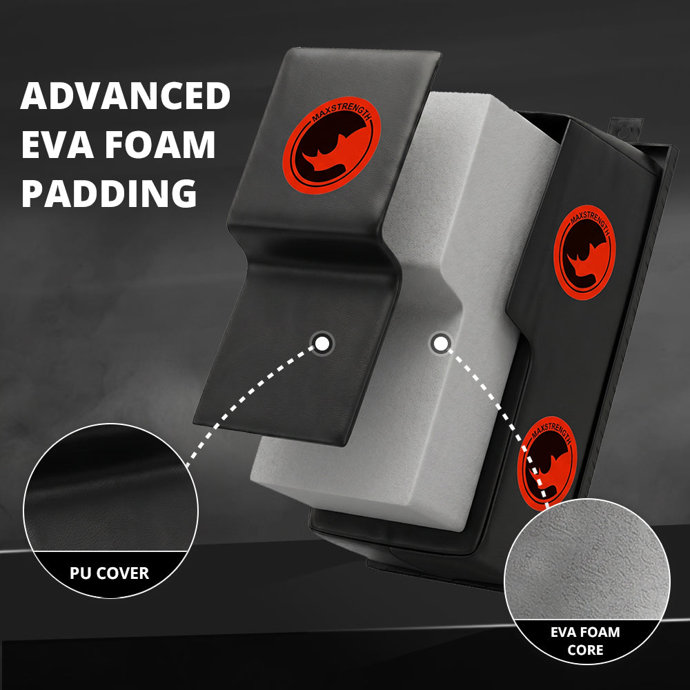 MAXSTRENGTH Wall-Mounted Boxing Punch Pad with Uppercut Seat