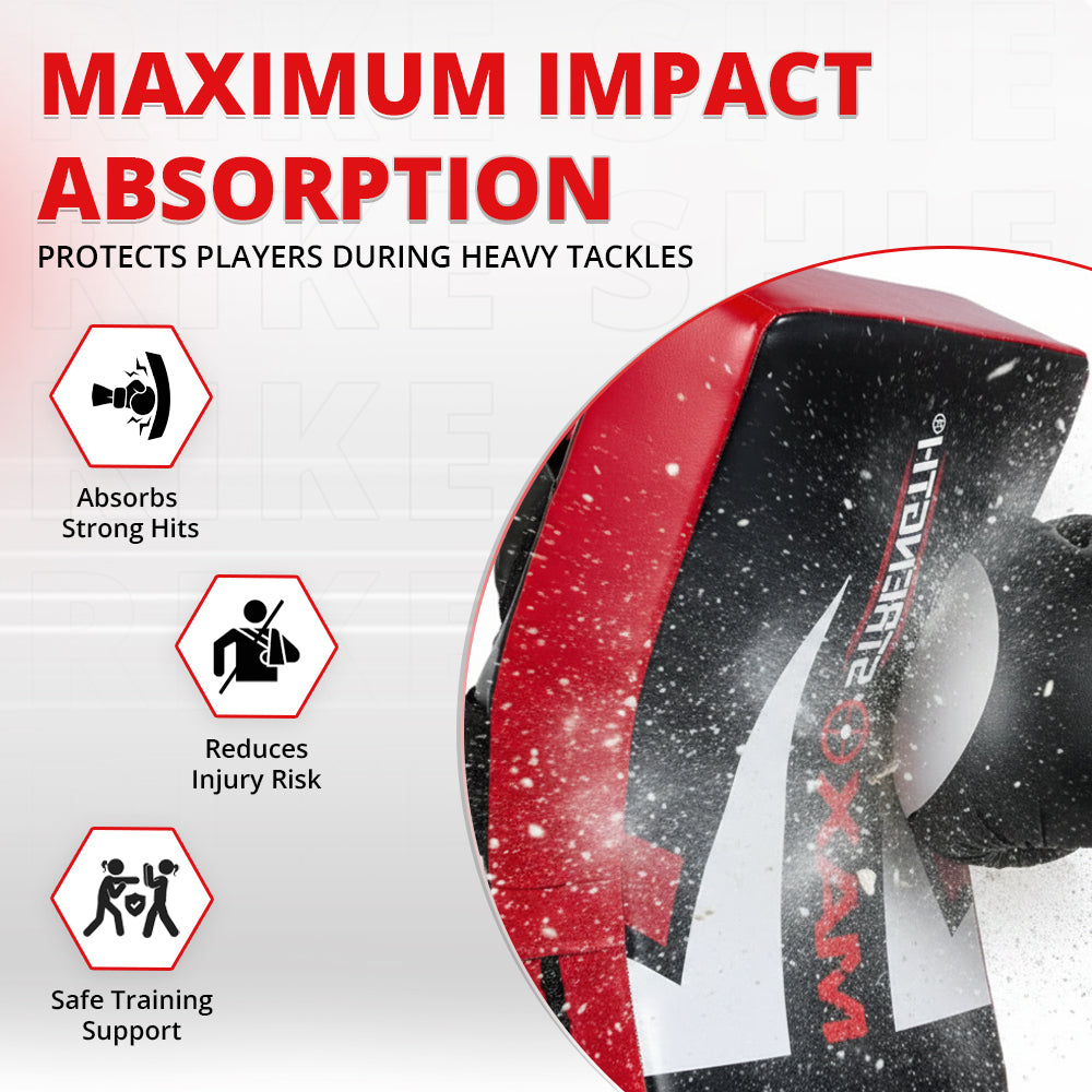 MAXSTRENGTH Boxing Kick Pad Strike Shield Curved Red/Black