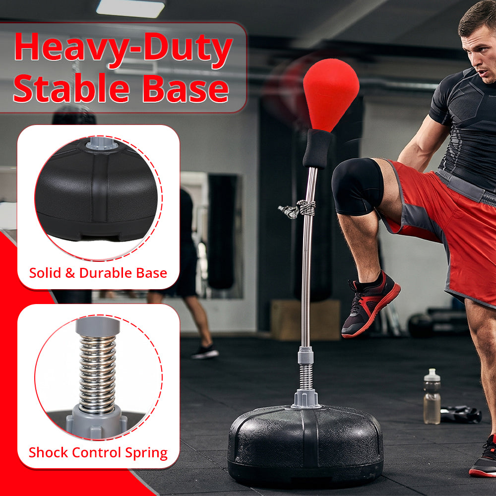 MAXSTRENGTH Free Standing Boxing Speed Ball Red