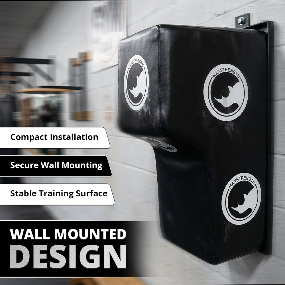 MAXSTRENGTH Wall-Mounted Boxing Punch Pad with Uppercut Seat