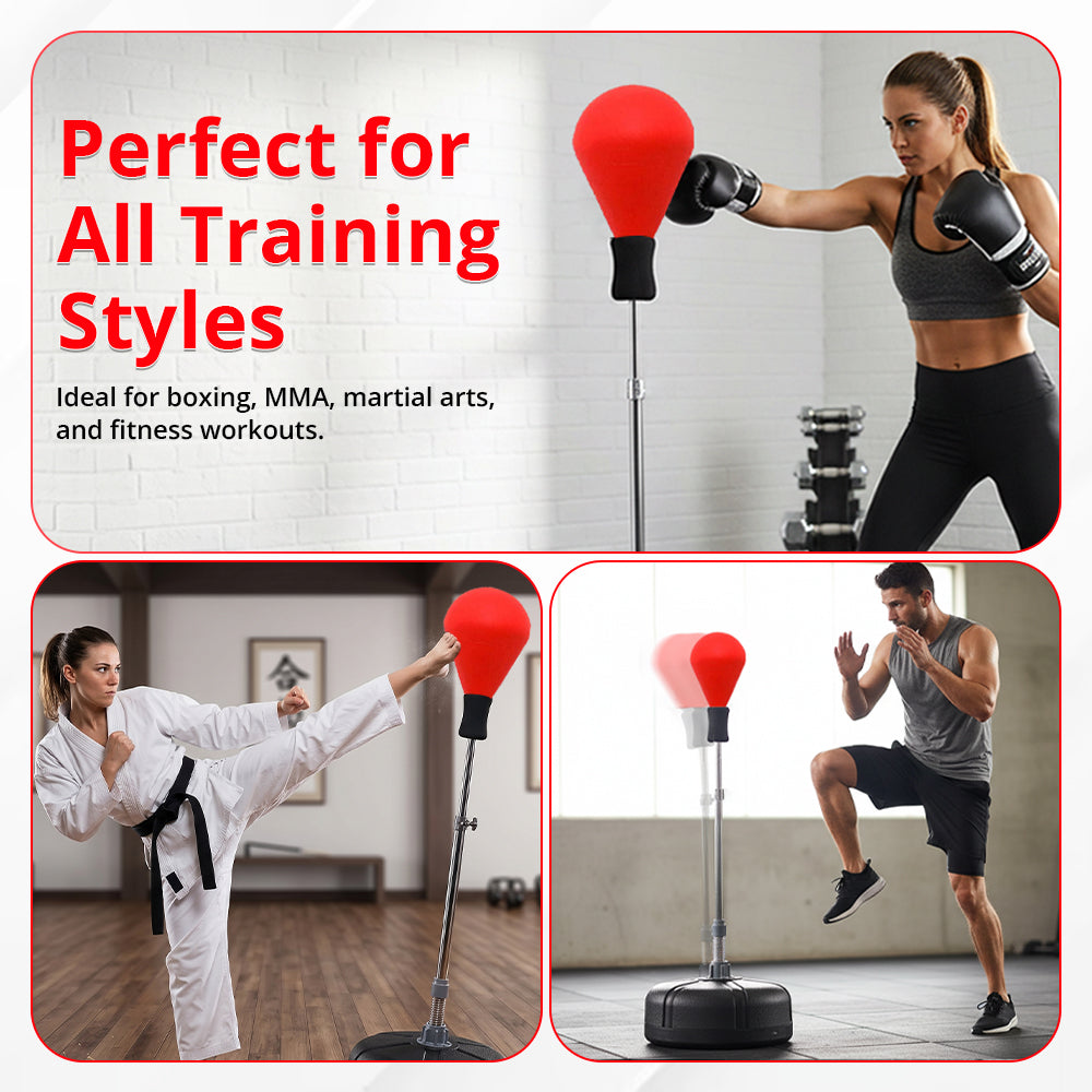 MAXSTRENGTH Free Standing Boxing Speed Ball Red
