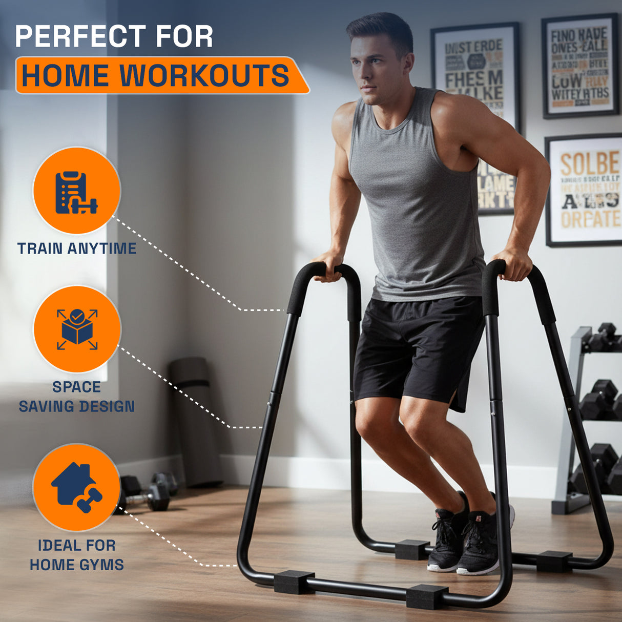 MAXSTRENGTH Ultimate Press Dip Bars Upper Body Workout