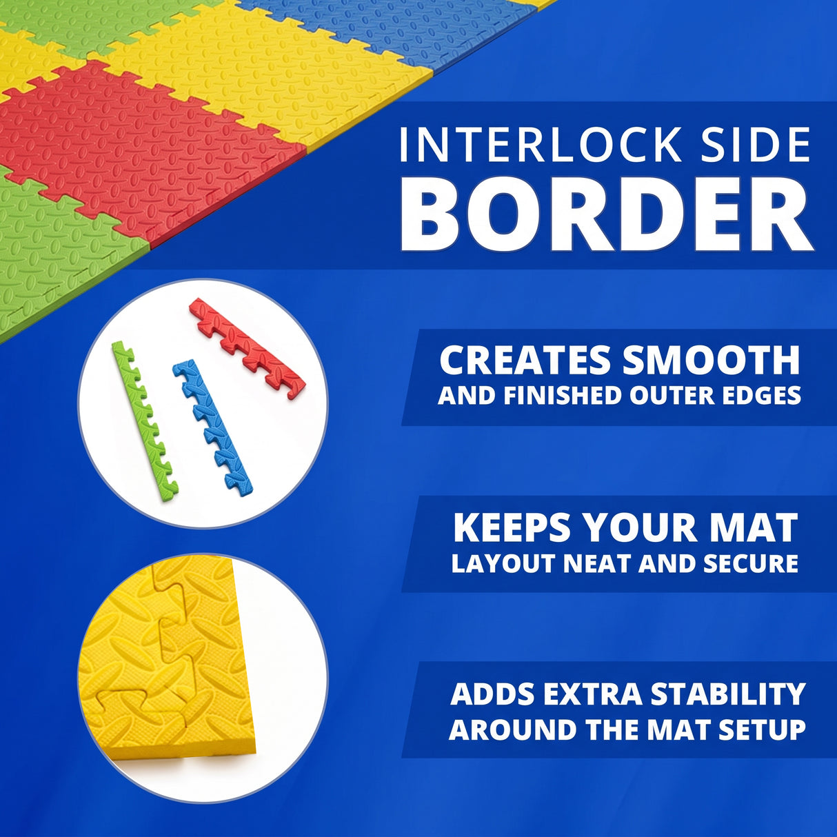 Interlocking Foam Play Mat for Kids | EVA Baby Floor Mat 12mm