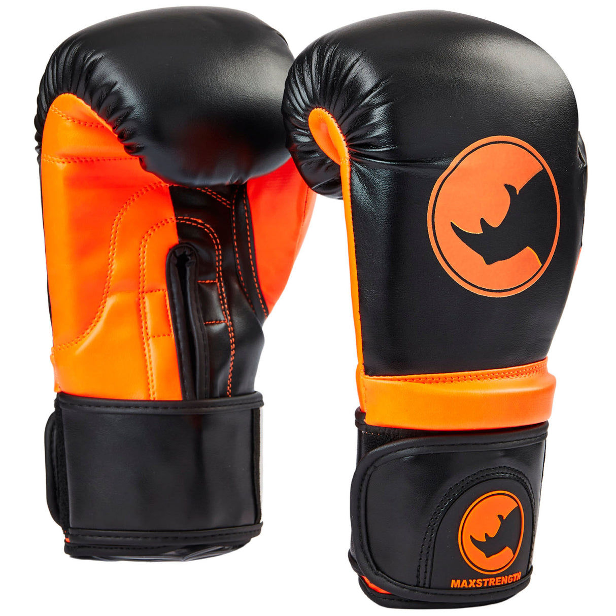 Rhino Boxing Gloves- Orange Black