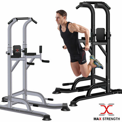 MAXSTRENGTH Pull Up Tower Dip Station Workout