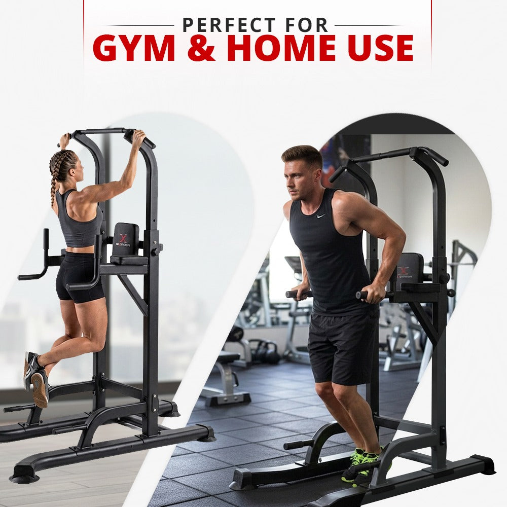 MAXSTRENGTH Pull Up Tower Dip Station | Multi-Functional Home Gym Power Tower