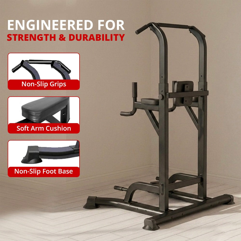 MAXSTRENGTH Pull Up Tower Dip Station | Multi-Functional Home Gym Power Tower