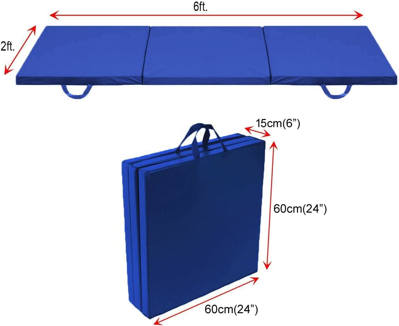 Blue Tri folding mat 