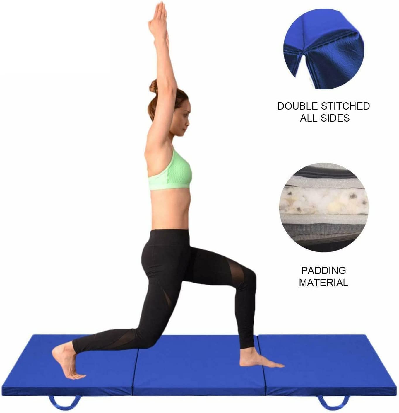 tri folding yoga mat 