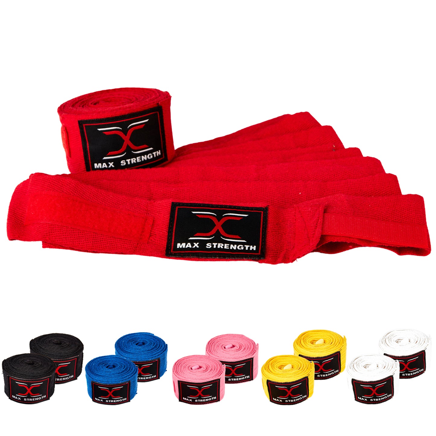 hand wraps red for mma