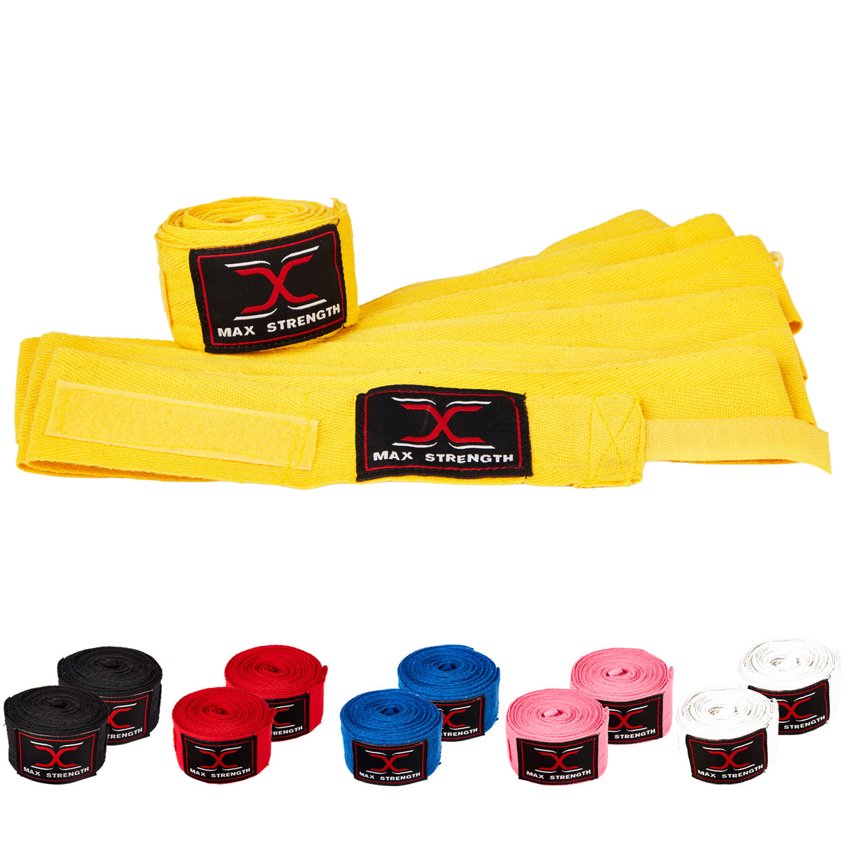 maxstrength fitness,maxstrength gym equipment ,gym equipment online uk, sports equipment 
Yellow MMA hand wraps