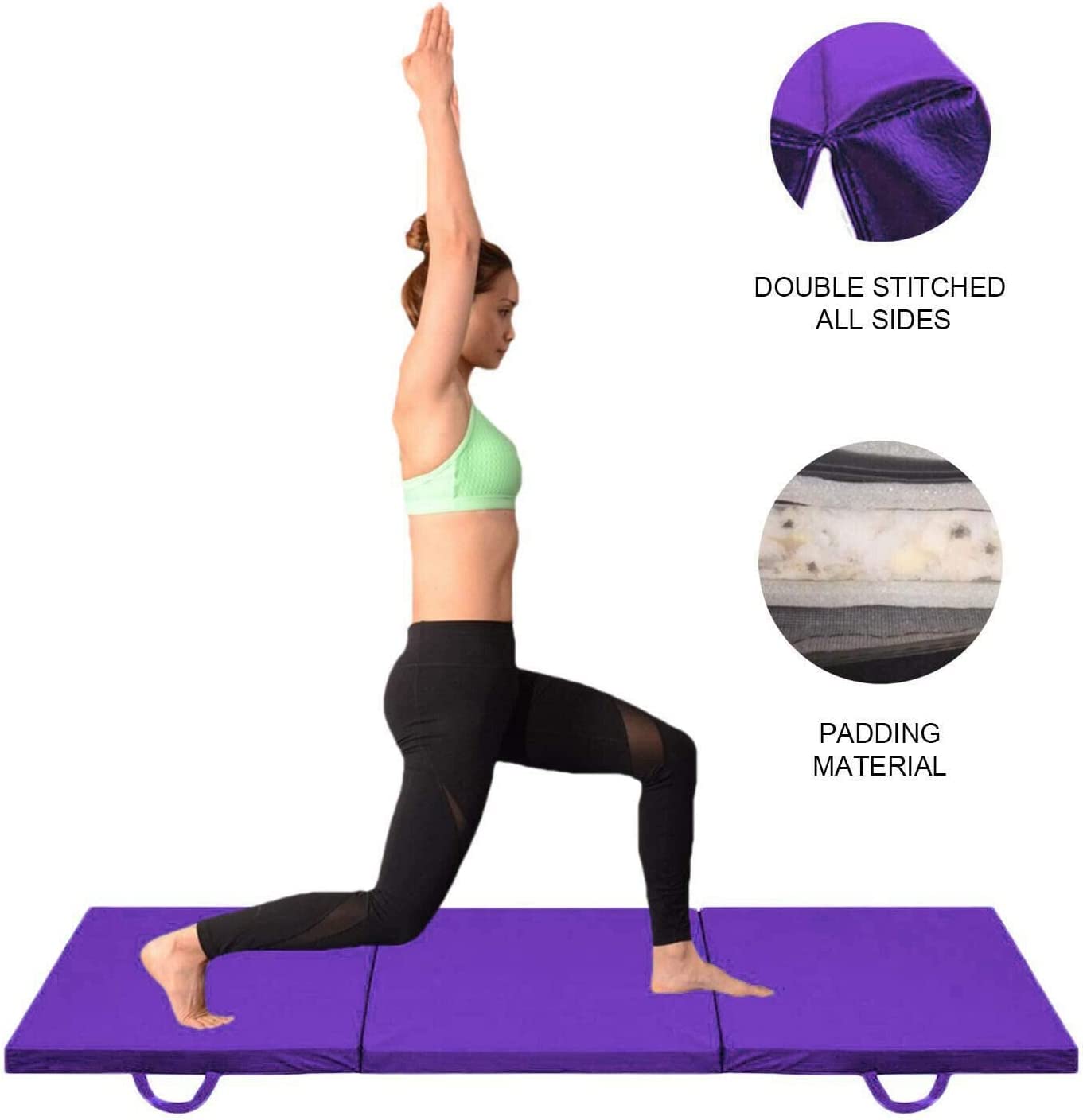 tri folding mat yoga equipment