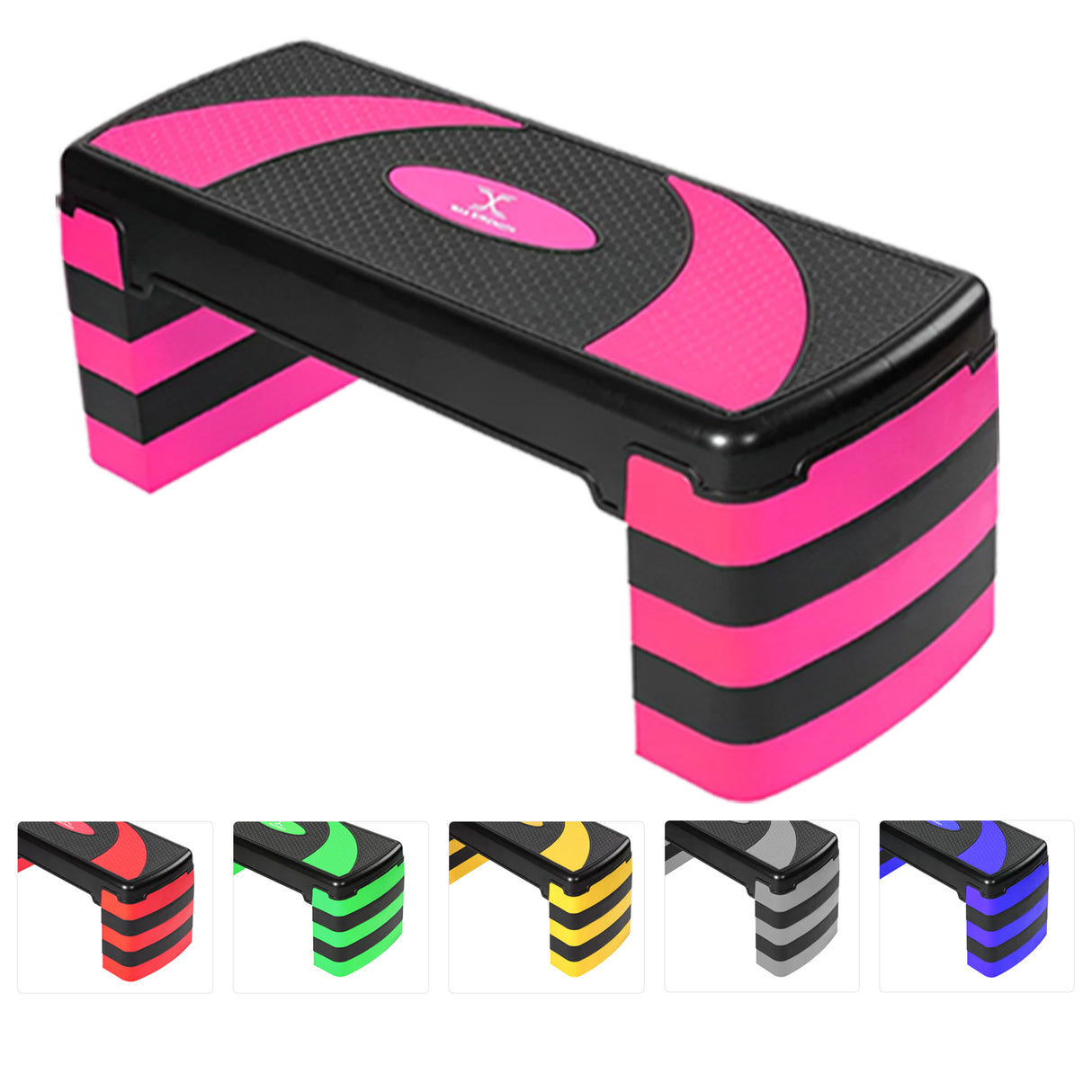 MAXSTRENGTH Aerobic Stepper Platform | 5 Level Adjustable Fitness Step