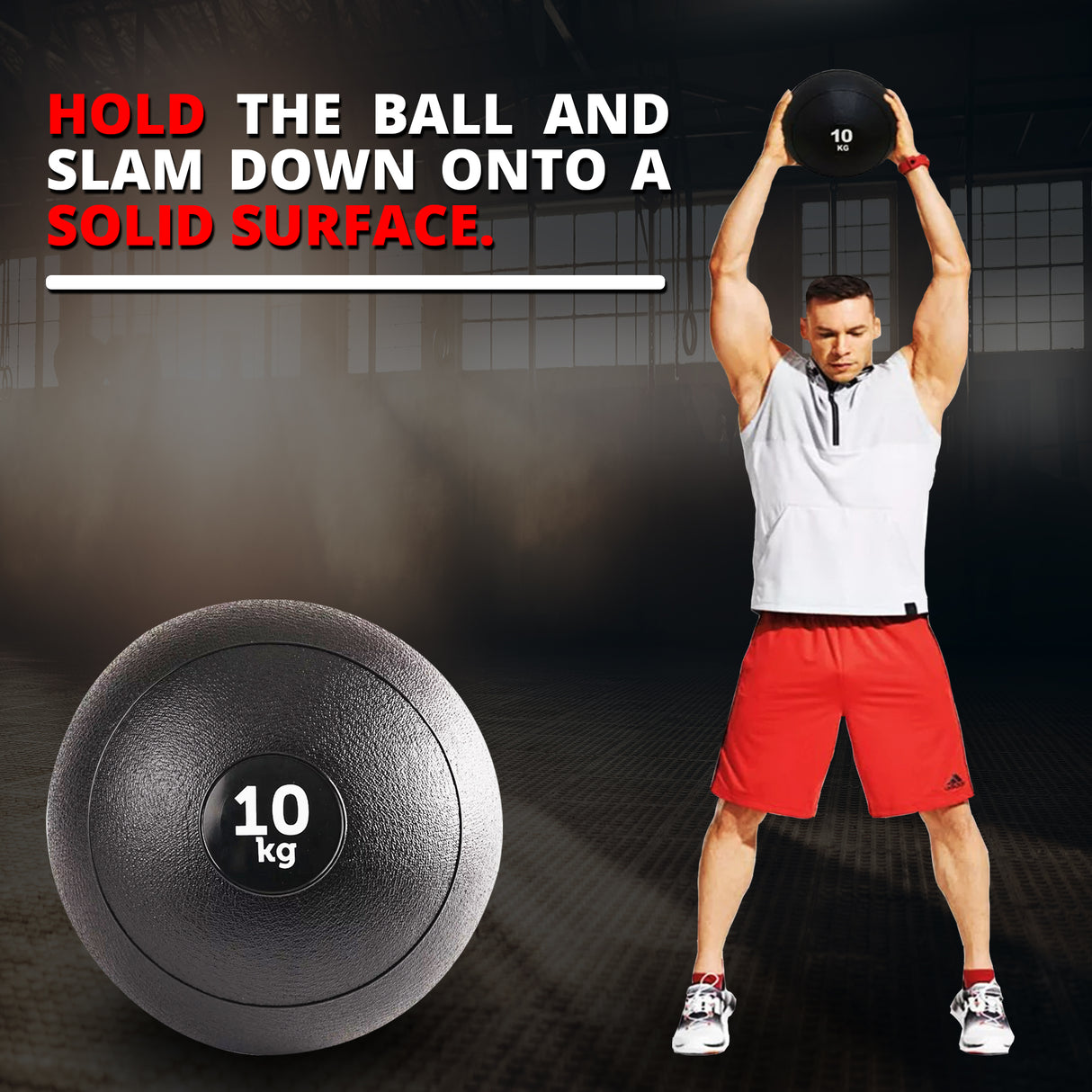MaxStrength Premium Slam Ball – Heavy-Duty No-Bounce Fitness Ball for CrossFit, Gym & Core Training