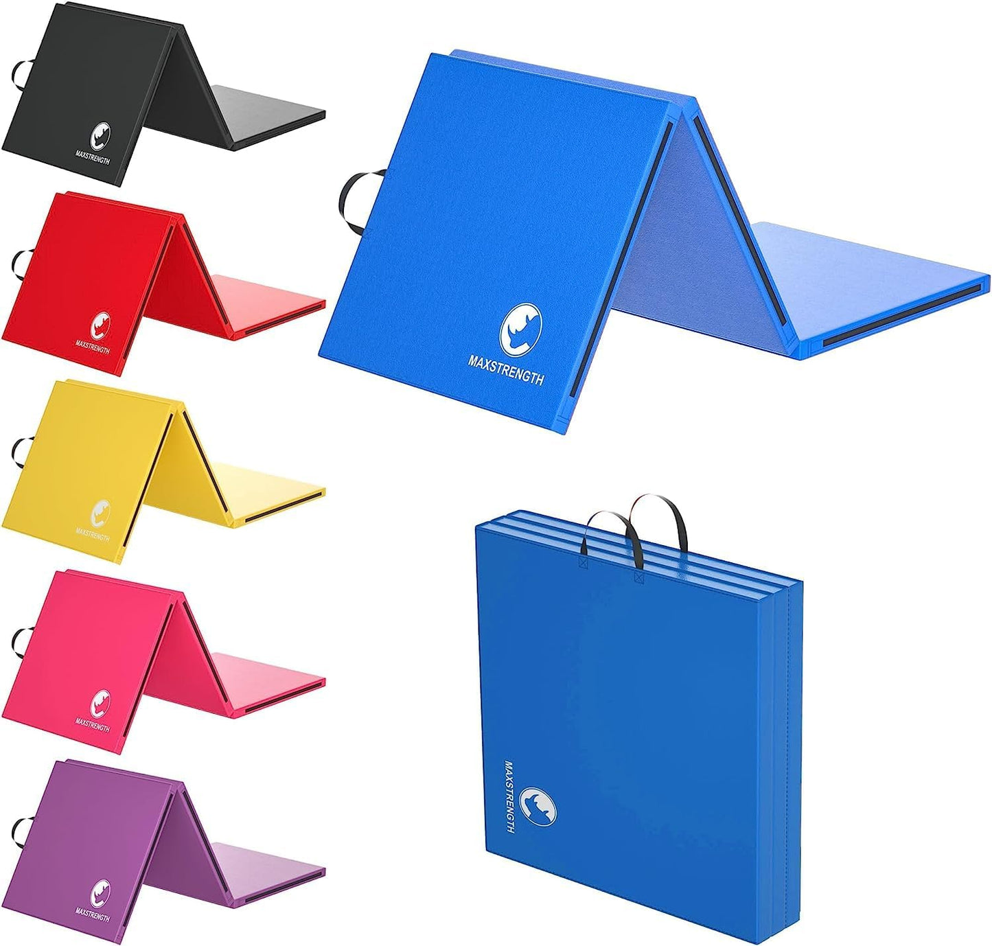 MAXSTRENGTH Yoga Mat Tri Folding Ideal for all Fitness Exercises