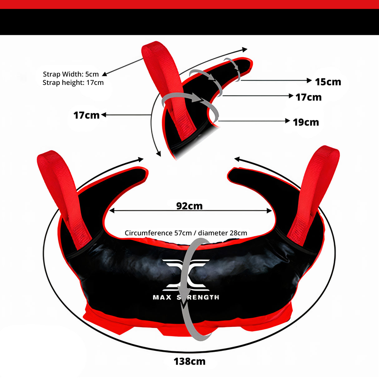 MAXSTRENGTH Bulgarian Bag | Shoulder Training Power Bag for Strength & Functional Fitness