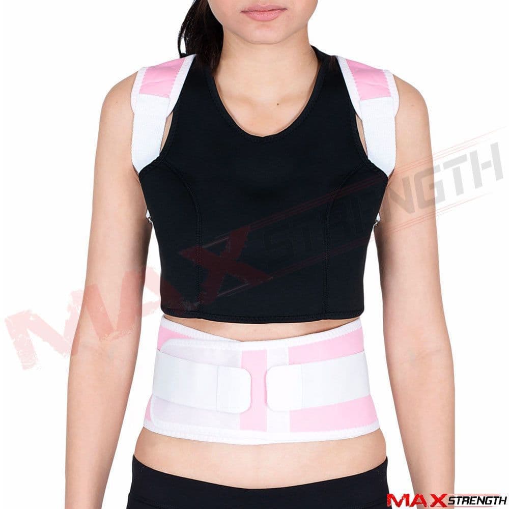 MAXSTRENGTH Sauna Slimming Body Belt – Adjustable Waist Trainer Sweat Belt for Core Support, Fitness, Gym & Everyday Wear – Lightweight, Comfortable & Discreet Under Clothing (Unisex)kPosture Corrector Belt