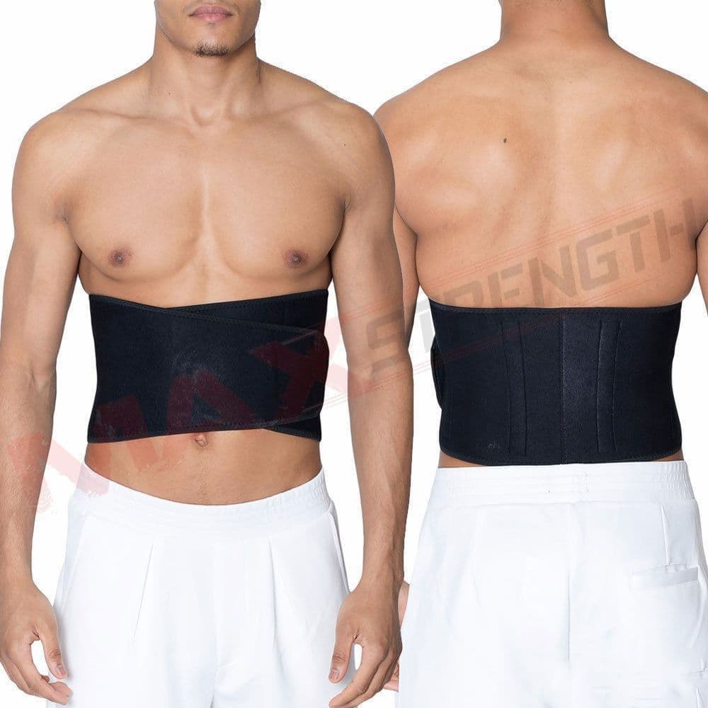 MAXSTRENGTH Sauna Slimming Body Belt – Adjustable Waist Trainer Sweat Belt for Core Support, Fitness, Gym & Everyday Wear – Lightweight, Comfortable & Discreet Under Clothing (Unisex)