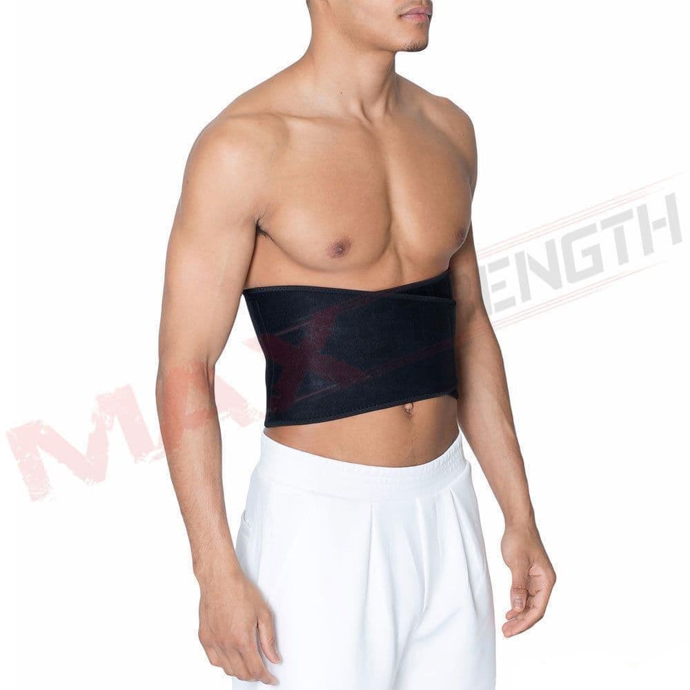 MAXSTRENGTH Sauna Slimming Body Belt – Adjustable Waist Trainer Sweat Belt for Core Support, Fitness, Gym & Everyday Wear – Lightweight, Comfortable & Discreet Under Clothing (Unisex)