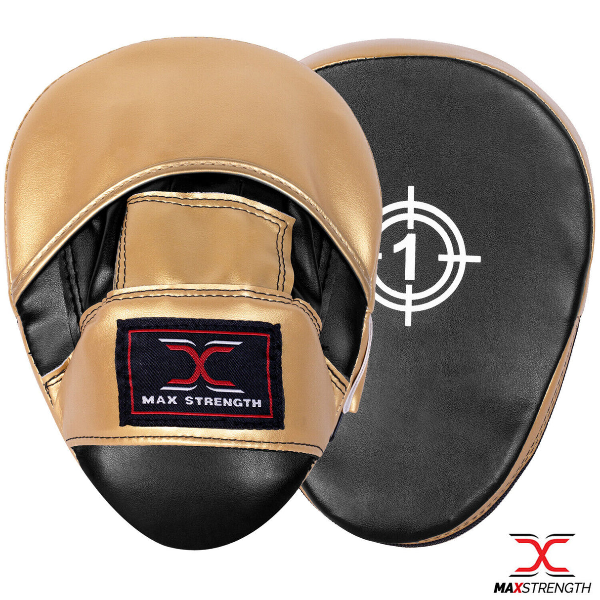 maxstrength boxing equipment,maxstrength fitness accessories,boxing pads uk, boxing target pad uk, focus pads uk,Gold black focus pad