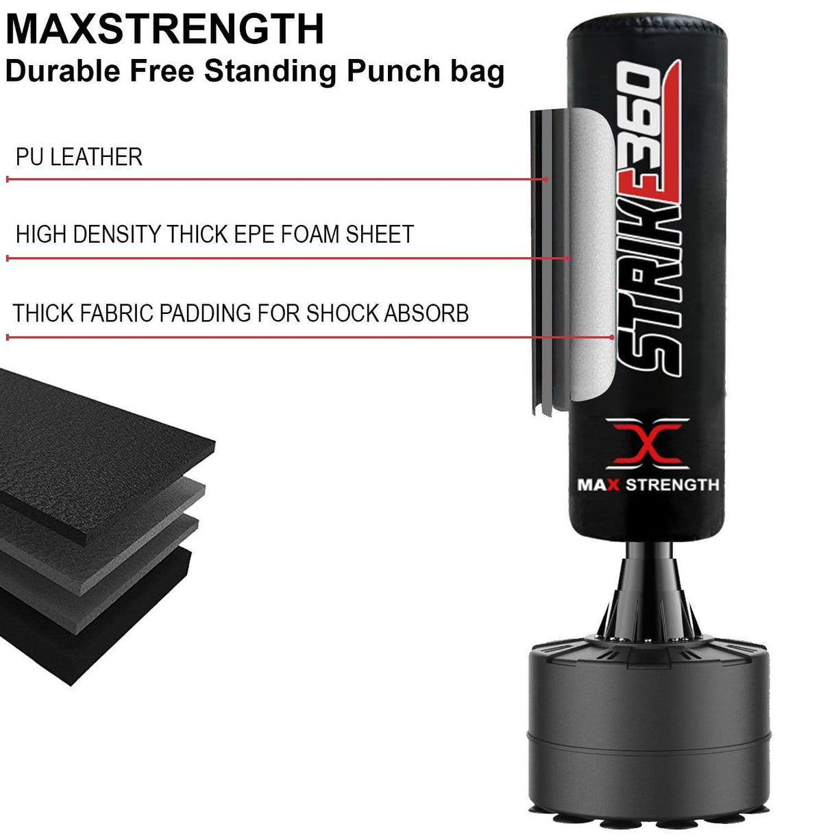 maxstrength punch bag,
 maxstrength boxing equipment,
free standing Punchbag- Kids,heavy duty punch bag uk