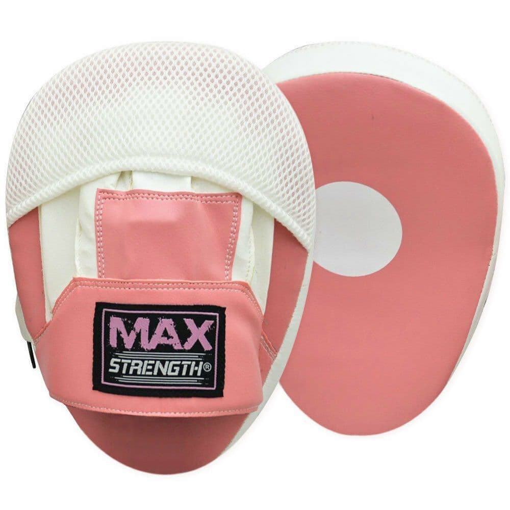 MAXSTRENGTH T55-PW Boxing Focus Pads Mitts Pink/White