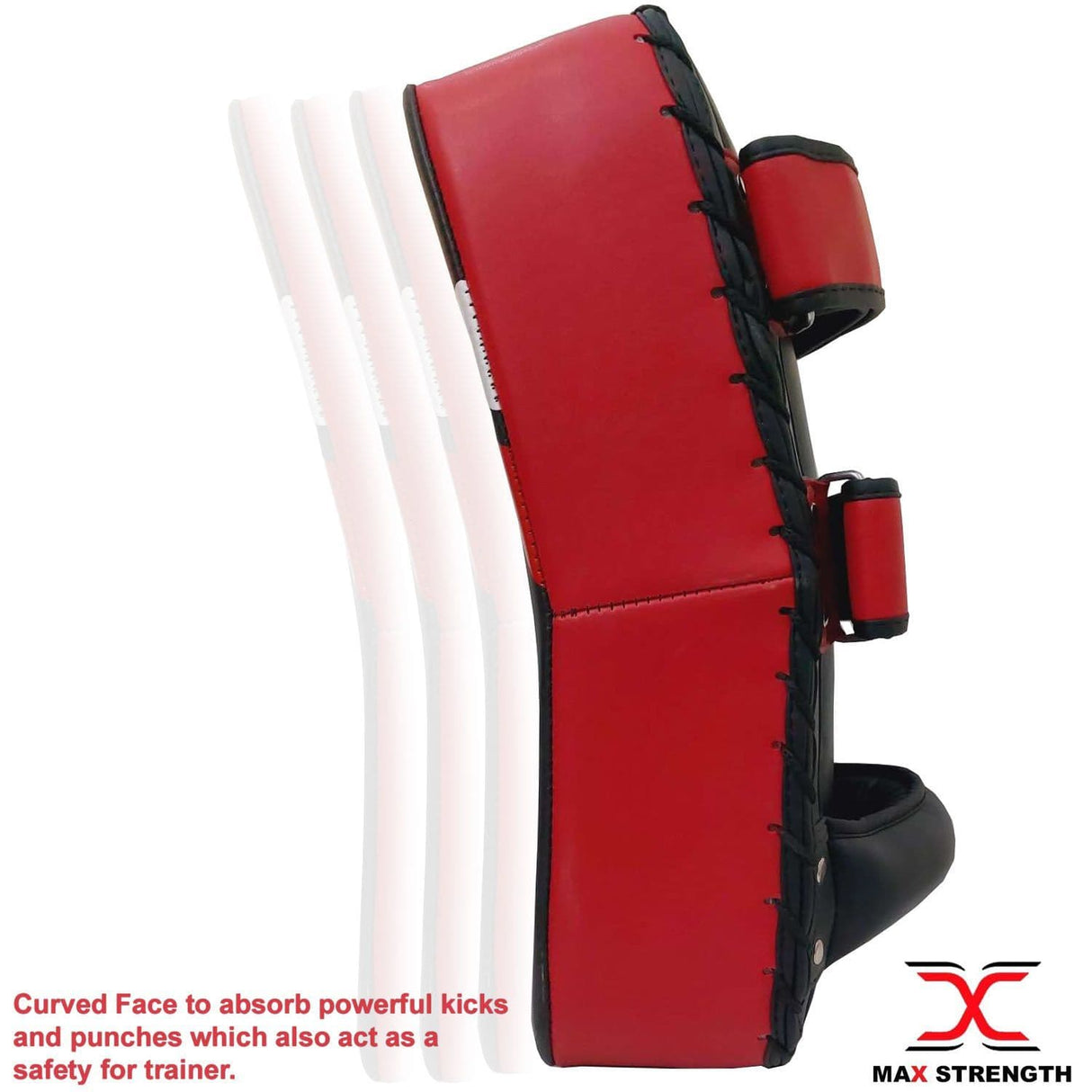 maxstrength fitness,maxstrength boxing equipment,Kick Pad Red/Black,Kick-Boxing-Thai-Pad