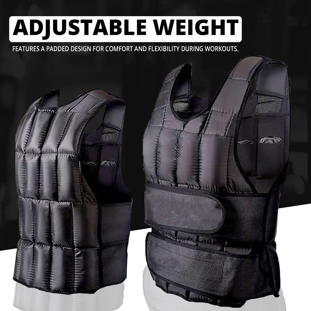 MAXSTRENGTH Adjustable Weighted Vest for Running & Training 10kg, 15kg, 20kg