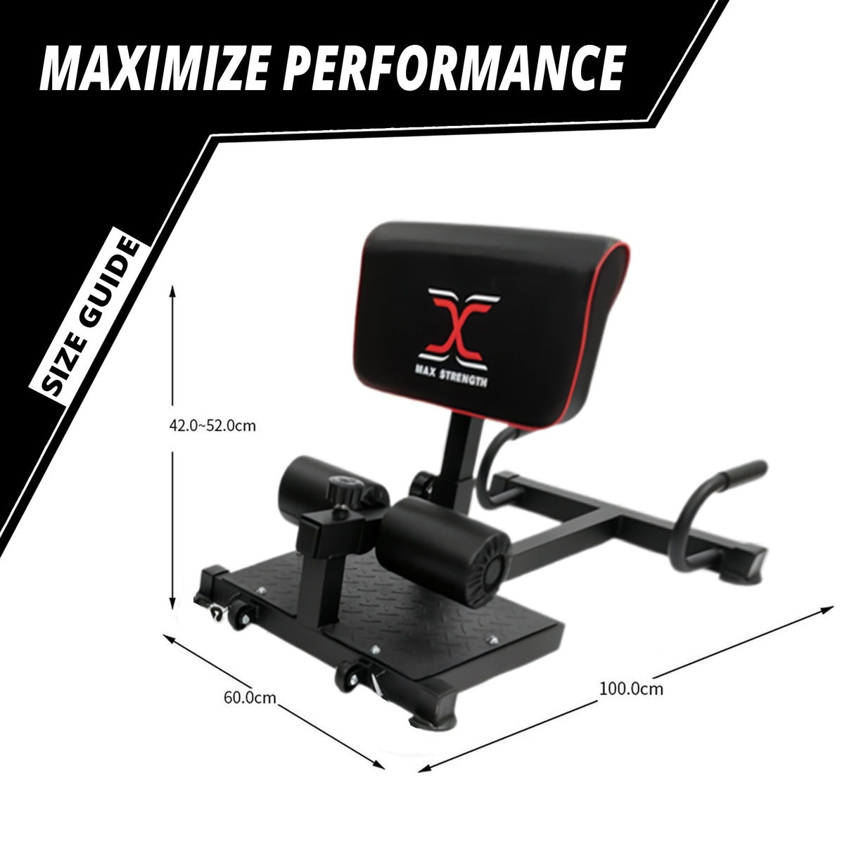 MAXSTRENGTH Sissy Squat Leg Crunch Fitness Equipment Multi Function