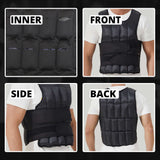 MAXSTRENGTH Adjustable Weighted Vest for Running & Training 10kg, 15kg, 20kg