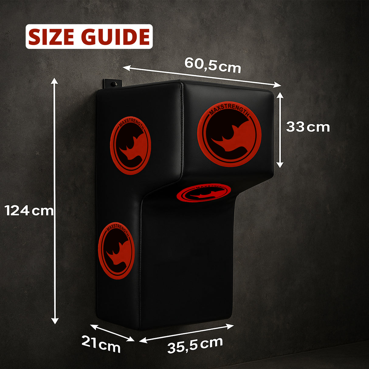 MAXSTRENGTH Wall Mounted Boxing Punch Pad Uppercut Seat