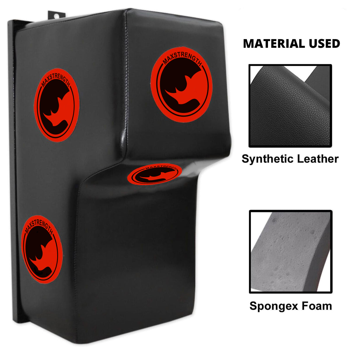 MAXSTRENGTH Wall Mounted Boxing Punch Pad Uppercut Seat