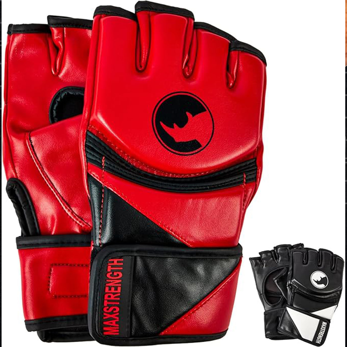 MAXSTRENGTH MMA Fighting Gloves Grappling Rhino Red