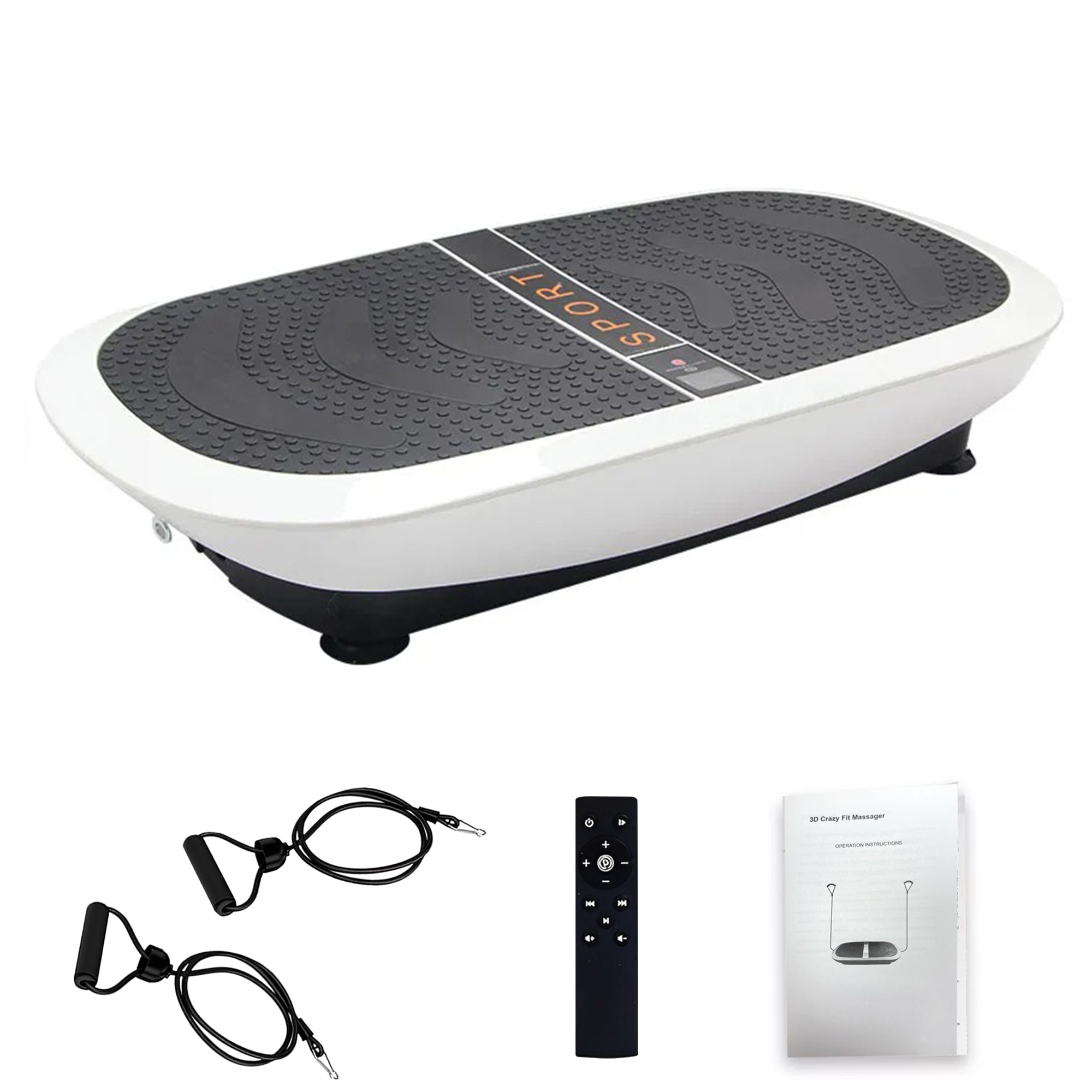 FITNESS JM SPORTS ウエイトプレート合計約60kgセット Crazy Fit 3D Vibration Plate Exercise Machine | Dual Motor, 80