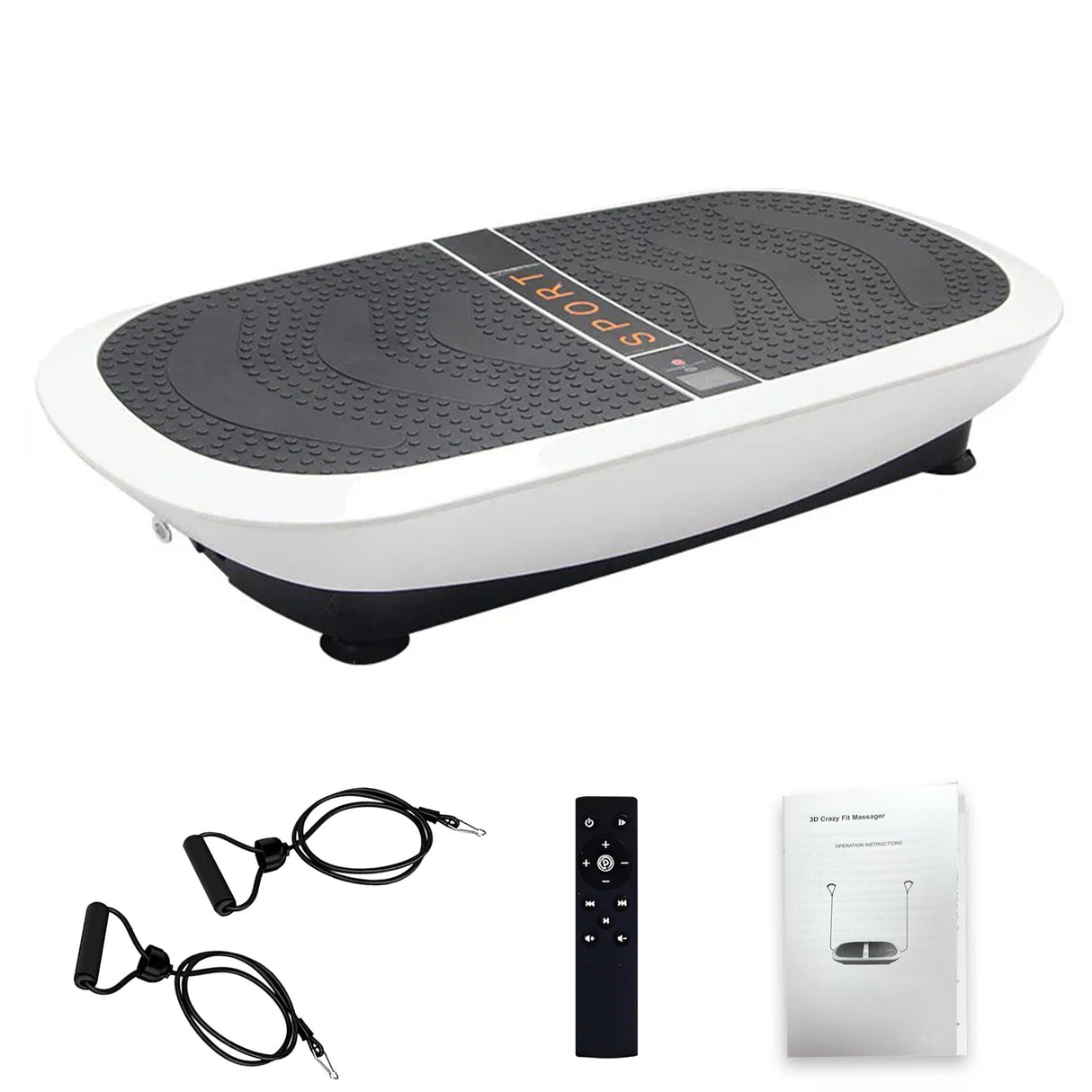 3D Crazy Fit Vibration Plate – Dual Motor Oscillation & Pulsation, 80 Speed Levels