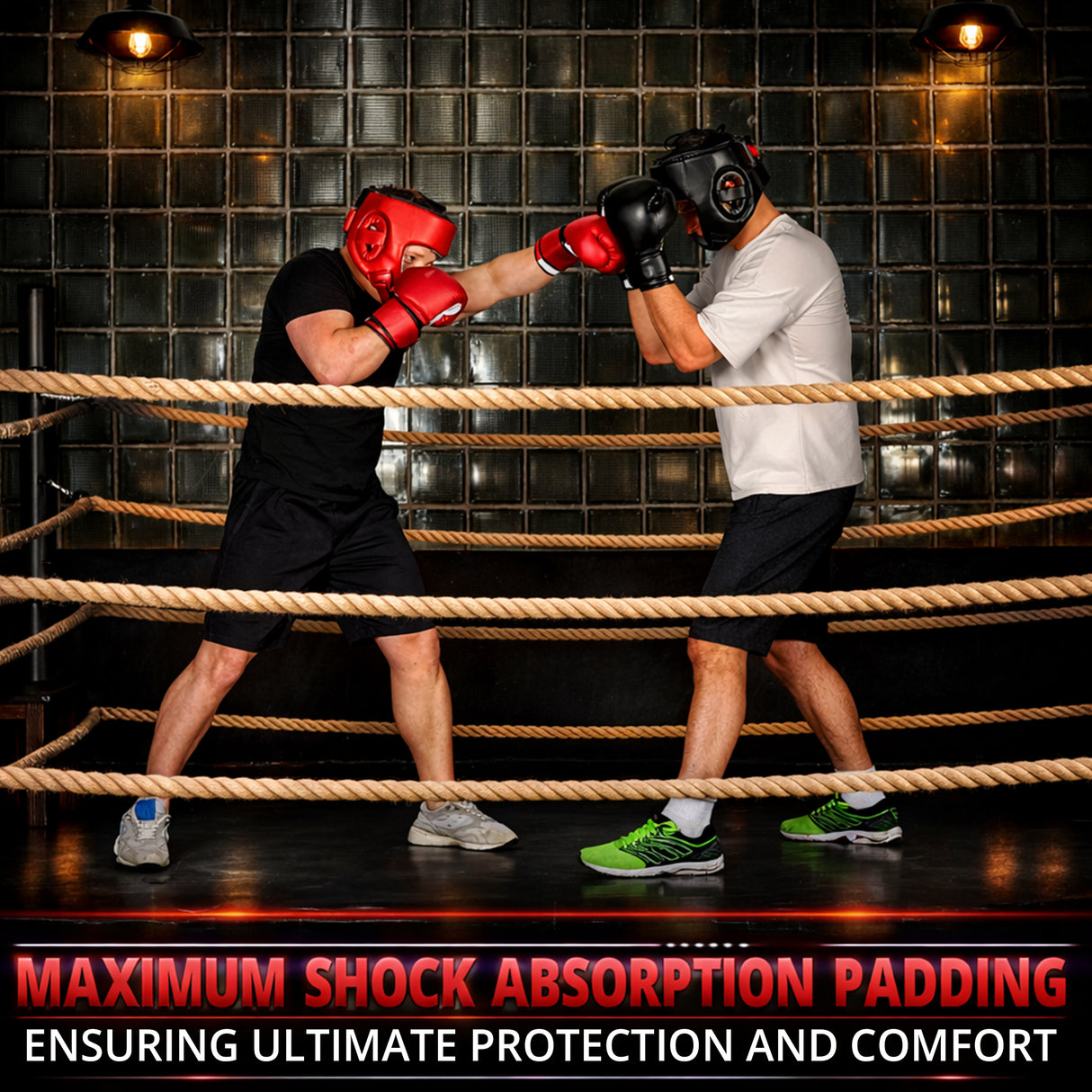 MAXSTRENGTH Boxing Head Guard with Grill Protector