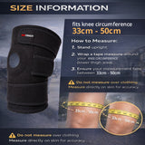 Knee Support with Open-Patella Design for Joint Pain, Sports, Injury Rehabilitation, Adjustable Knee Brace for Men Woman with 3 Straps, for Knee Circumference (33 to 50 cm) b509