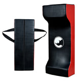 Max Strength Double Rugby Tackle Shield Curved with Back Zip (Black/Red & Black/White)