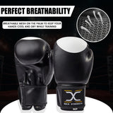 MAXSTRENGTH Boxing Gloves + Focus Pads Combo Black/White Training Set