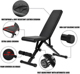 MAXSTRENGTH Adjustable Weight Lifting Bench Foldable Incline/Decline